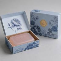 Boîte à savon rectangulaire personnalisée, biodégradable, écologique, réutilisable, sans conservateur, en carton, fermeture magnétique, design floral, luxe