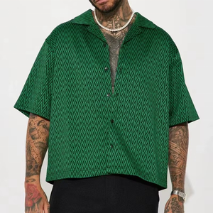 เสื้อเชิ้ตผู้ชายคุณภาพสูงขายส่งปี 2026 เสื้อเชิ้ตแขนสั้นพิมพ์ลายแฟชั่นลำลองสำหรับผู้ชาย - Product Image 1
