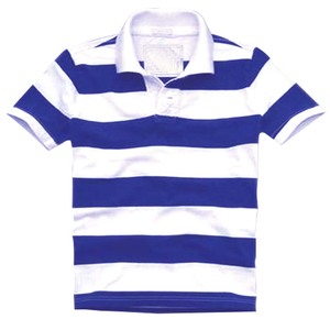 T-shirt de golf piqué pour homme à manches courtes, coupe classique, tricoté, écologique, motif uni ou rayé, personnalisable, haute qualité - Product Image 2