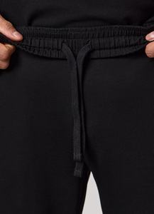 Pantalones Deportivos Unisex de Algodón Negro, Pantalones de Chándal de Color Sólido, Cintura Elástica, Bolsillos Laterales, Ropa Casual de Invierno con Capucha - Product Image 6