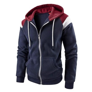 Sudadera con Capucha Extra Grande para Hombre, Color Granate, Manga Raglán, Forro Polar, Cierre Frontal con Cremallera, Bolsillo con Diseño de Corazón, Informal, Impermeable, para Invierno - Product Image 3