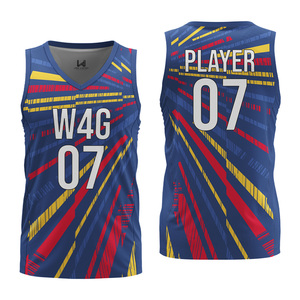 เสื้อบาสเก็ตบอลทีมแบบสั่งทำพิเศษ แบบซับลิเมชั่น ไม่มีแขน ชุดกีฬาน้ำหนักเบา แห้งเร็ว ผู้ผลิต OEM - Product Image 1