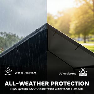 Cuccia per Cani da Esterno con Tettoia, Tenda per Animali Domestici per Razze Piccole, Medie e Grandi, Riparo Ombreggiato per Cani Realizzato in Tela Cerata - Product Image 4
