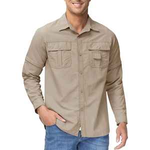 Camisas de Pesca de Primera Calidad, Nuevas, a la Moda, Impermeables, Resistentes al Viento, con Protección Solar UPF 50, Antibacterianas, de Poliéster/Spandex, con Cierre de Botones - Product Image 3