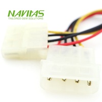 Connecteur d'alimentation robuste à 4 broches, isolé en PVC, classe IP20, mâle-femelle, compatible Molex, 12V/5V/24V, câblage OEM