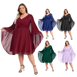 Vestidos Elegantes Para Mujer De Talla Grande Para Fiesta Modestos Para Graduación Para Madre De La Novia Para Noche Y Boda - Product Image 1