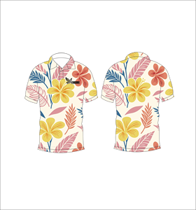 เสื้อโปโลพิมพ์ลายดอกไม้เขตร้อนสำหรับผู้ชาย แขนสั้น สวมใส่สบาย เหมาะสำหรับฤดูร้อน เล่นกอล์ฟ น้ำหนักเบา มีปก แฟชั่น - Product Image 4