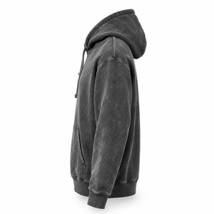 Sudadera con Capucha Estampada Personalizada Estilo Vintage Desgastado con Lavado Ácido, de Algodón Térmico para Invierno, con Logotipo Bordado Personalizable, Estilo Urbano 3D Sencillo - Product Image 5