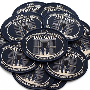 Parches bordados redondos personalizados al por mayor para cerrajeros, insignias Keycraft a granel del fabricante - Product Image 6