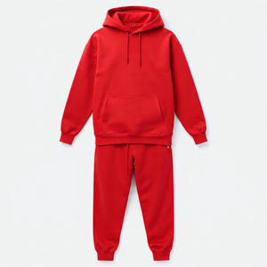 Conjunto Deportivo de 2 Piezas para Hombre, Talla Grande, Sudadera con Capucha y Pantalones Deportivos de Felpa de Algodón, Ropa Deportiva Urbana con Logotipo Personalizado - Product Image 2