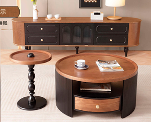 Elegante Mesa de Centro Moderna de Madera con Almacenamiento, Mueble de Sala de Estar de Alta Gama - Product Image 4