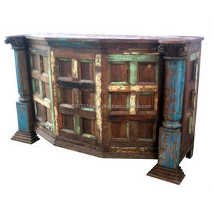 Meuble de salle à manger moderne et élégant en bois recyclé avec rangement pratique pour l'intérieur du salon - Product Image 4