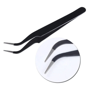Pince à épiler chirurgicale professionnelle en acier inoxydable à pointe fine, longueur 10 mm, durable, antistatique, haute performance - Product Image 1