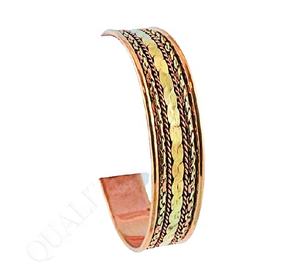 Best Selling Women's Vintage Mixed Metal Statement Jewelry Chunky Brass Copper Polished Cuff <b>Bracelet</b> India Festival Tribal <b>Boho</b> - Product Image 1