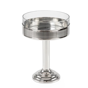 Stainless Steel Pastries Display <b>Stand</b> With Dome Antique Design Customized Shape <b>Cake</b> <b>Stand</b> With <b>Glass</b> Dome - Product Image 4