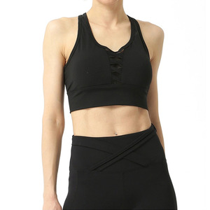 Ensemble de sport et yoga 2 pièces pour femme : Legging taille haute et brassière de sport courte – Tenue de fitness et de gym personnalisable en gros - Product Image 5