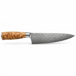 Couteau de chef en acier Damas de qualité supérieure, avec manche équilibré pour une utilisation quotidienne, lame en acier à motif artisanal, qualité supérieure - Product Image 3