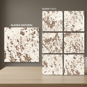 Carreaux de porcelaine pleine masse Antico Peach Luminous, aspect marbre, design premium, 80x80cm, aspect brique, antidérapants, adhésifs, pour salle de bain et extérieur - Product Image 4