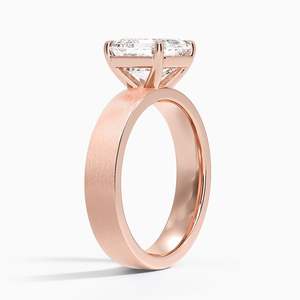 Bague solitaire élégante en or jaune 14 carats avec finition satinée, luxe intemporel et finition satinée de qualité supérieure - Product Image 6
