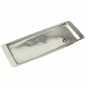 Round <b>Ceramic</b> Eco-Friendly American Style Serving Tray Handmade Hammered Finish Minimalist Design Solid Color Dishes & <b>Plates</b> - Product Image 1
