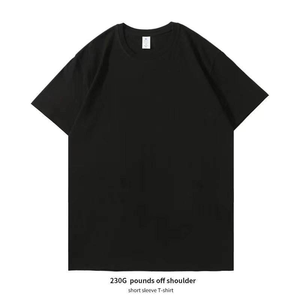 Camiseta Oversize para Hombre al por Mayor, de Algodón Pesado, Tallas Grandes, Lisa, Estilo Retro, Casual, Streetwear - Product Image 1