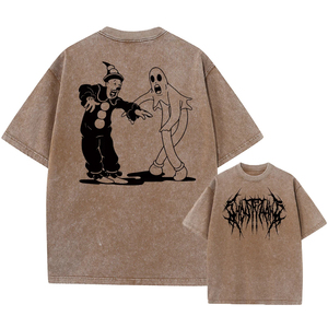 High Quality Custom Oversized Streetwear <b>T</b> Shirt Japanese Fish Graphic <b>Back</b> Print Cotton Breathable Fabric Supplier - Product Image 3