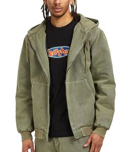 Veste de travail en coton personnalisée en toile de coton travail couleur unie vintage coton délavé veste à capuche pour hommes vente en gros - Product Image 3