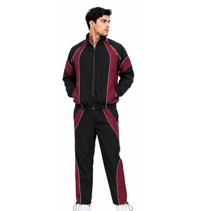 High Quality Nylon Tracksuit for <b>Men</b> Custom Training Wear Breathable Windproof <b>Jacket</b> and Pants Wholesale Factory - Product Image 1