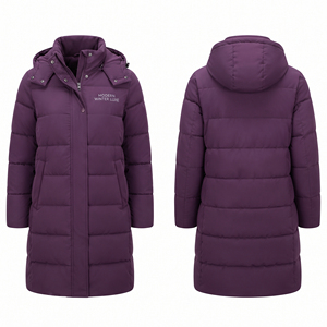 Vestes longues matelassées en duvet pour l'hiver, coupe-vent, chaudes, décontractées, vêtements d'extérieur d'hiver, veste longue matelassée unisexe - Product Image 1
