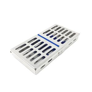 Dental Sterilization Instrument Tray Cassette Holds 10 Scaler Rack Box Stainless Steel Manual Dental Instruments <b>Blush</b> Surgical - Product Image 2