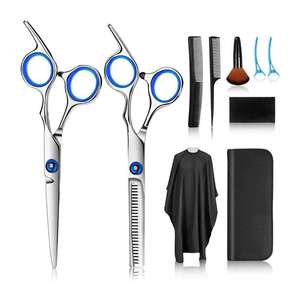 Kit Profesional de Tijeras de Peluquería de Acero Inoxidable Afiladas, con Tijeras de Entresacar y Texturizar - Product Image 1