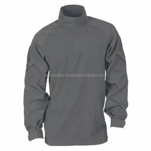 AQTQ เสื้อยืดแขนยาวลายพรางเข้ารูป,เสื้อต่อสู้แบบสวมใส่สบายมีซิป - Product Image 1