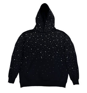 Sudadera con Capucha Premium Oversize Estilo Urbano con Pedrería Brillante, de Algodón Grueso y Felpa, Ajuste Holgado - Product Image 6