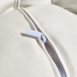 Resistente sedia Papasan da esterno Beige girevole a 360 gradi con comoda struttura per cuscino con comodo Design circolare Lounge Moon - Product Image 5
