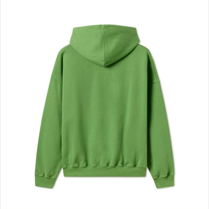 เสื้อฮู้ดดี้ผู้ชายแบบซิป ทรงโอเวอร์ไซส์ หนังวัวแท้ ผ้าหนังกลับ กันยับ สไตล์สตรีทแวร์ สำหรับฤดูหนาว รับผลิตแบบ OEM ODM - Product Image 2