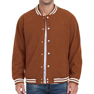 Fleece <b>Lined</b> Varsity Jacket Men Wool Polyester Blend Warm Plush Interior Baseball College Winter Insulated Snap Button <b>Coat</b> - Product Image 5
