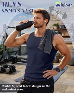 Camiseta sin mangas de algodón premium para hombre, camiseta de gimnasio sin mangas, camiseta de entrenamiento con logo personalizado, ropa deportiva para hombre - Product Image 5