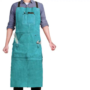 Best Wholesale Industrial Heat Protective Oil Resistant Cowhide Split <b>Leather</b> Welding <b>Apron</b> Custom Logo Design Heavy Duty Work - Product Image 4