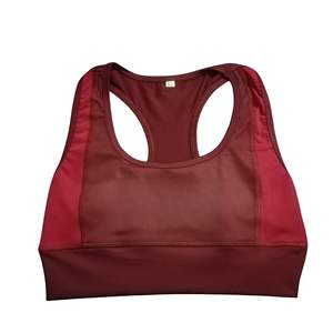 Sujetador deportivo tipo racerback de nailon y elastano en verde oliva y negro con banda de soporte debajo del busto - Product Image 3