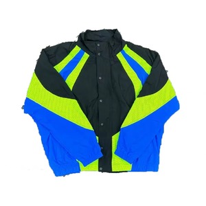 Ensemble de survêtement sportif unisexe, bleu, vert, noir, couleurs contrastées, manches longues, col à capuche, taille élastique, séchage rapide, léger - Product Image 2