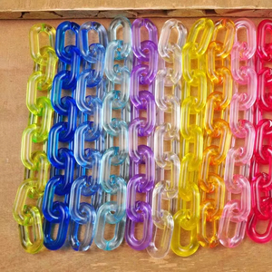 Eslabones de Cadena de Resina Transparente de Lujo para Decoración del Hogar Personalizada y Aplicaciones Decorativas de Pared, Multicolores - Product Image 1