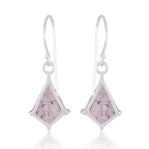 Pendientes Largos de Plata de Ley 925 con Diseño Clásico de Gema de Rutilo Negro en Forma de Cometa para Mujer - Product Image 4