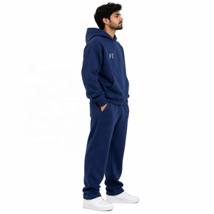 Survêtement et jogging en coton haute densité, sweat-shirt oversize épais, mode hiver, usine de vêtements à marque privée - Product Image 2