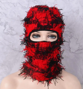 Unisex Camouflage Acrylic Knit Balaclava Beanie <b>Face</b> <b>Mask</b> <b>Winter</b> Hat Outdoor Casual Style 56-58CM Adult Size Hand Knitted - Product Image 4