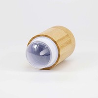 Flacon vide en bambou naturel de 50g pour déodorant à bille, avec insert en plastique