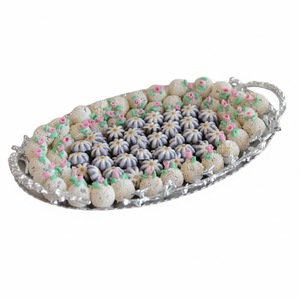 Plateau et plateau de service élégants en argent pour chocolats et desserts, parfaits pour l'Aïd, les mariages et la restauration - Product Image 6