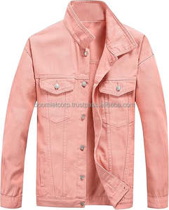Chaquetas de mezclilla negras estilo High Street para hombres y mujeres Cómodo diseño rasgado con cuello levantado Buena calidad a un precio - Product Image 1