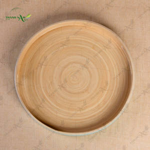 Bandeja de Servir de Bambú 100% Natural, Bambú Hilado Ligero, Lacado, Ecológico para Catering, Comedor, Decoración del Hogar - Product Image 4