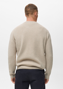 Pull en tricot pour homme 100% coton Tissu doux et chaud Coupe classique Anti-rides Respirant pour les journées froides Utilisation quotidienne - Product Image 2