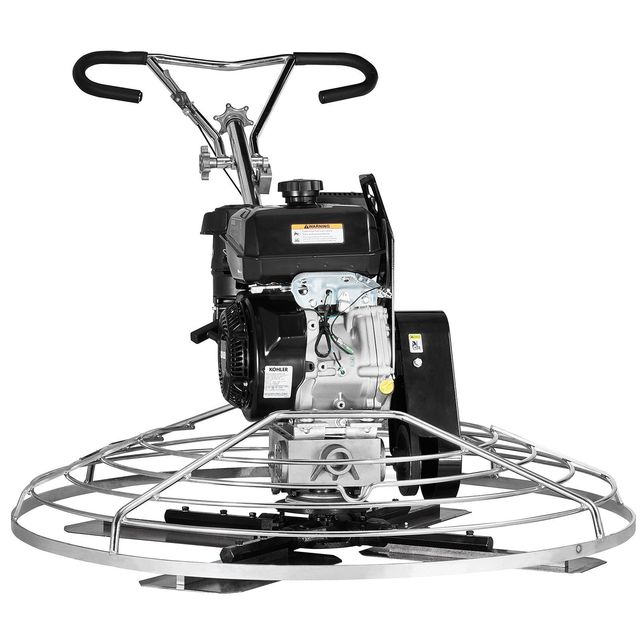 46 Walk-Behind Power Trowel 14HP Gas-Powered Smooth Concrete Surface Finisher Heavy Duty Commercial Cement Trowel with Float Pan